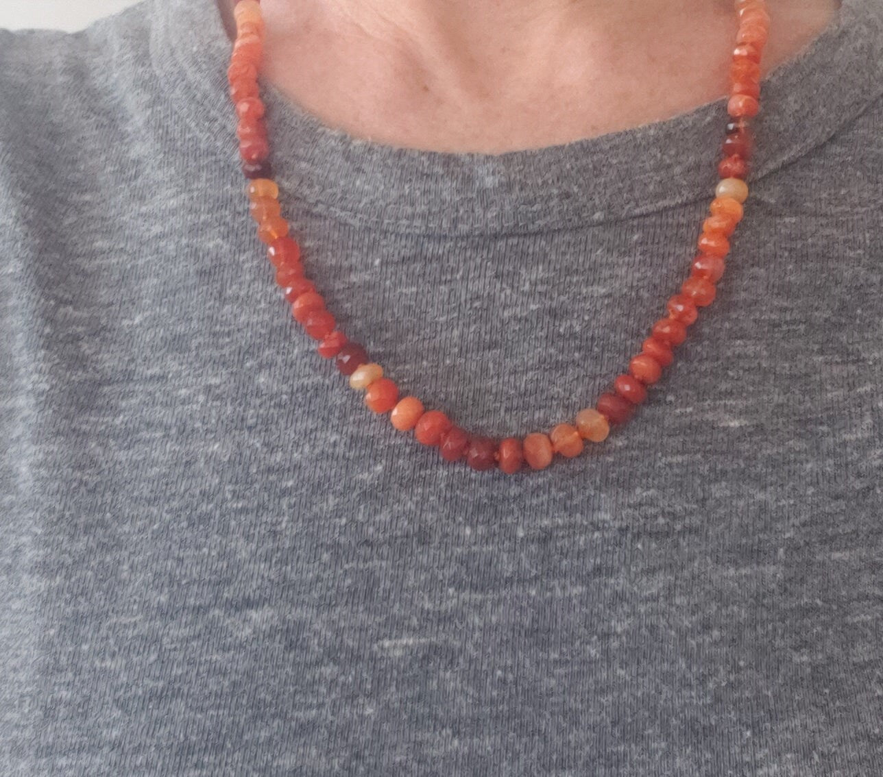 Mexican Fire Opal Strand