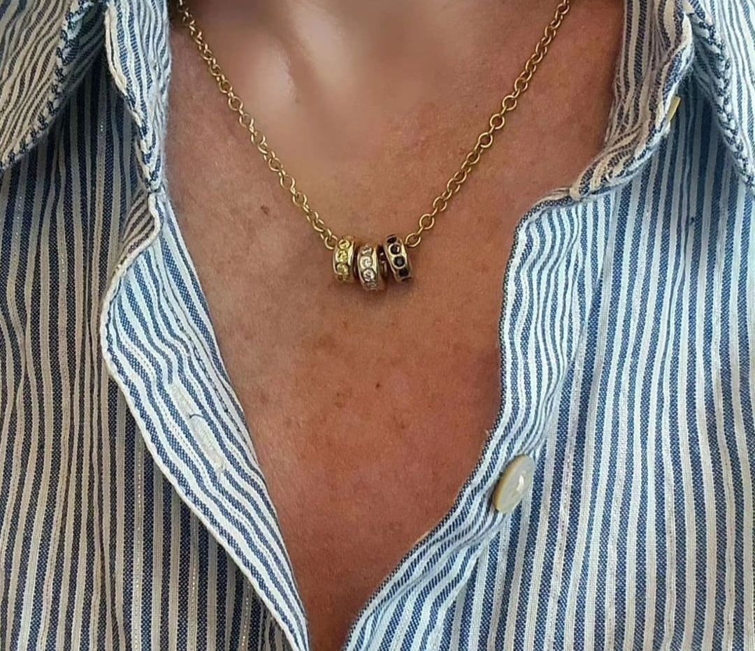 Gold and Gemstone Spacer Beads