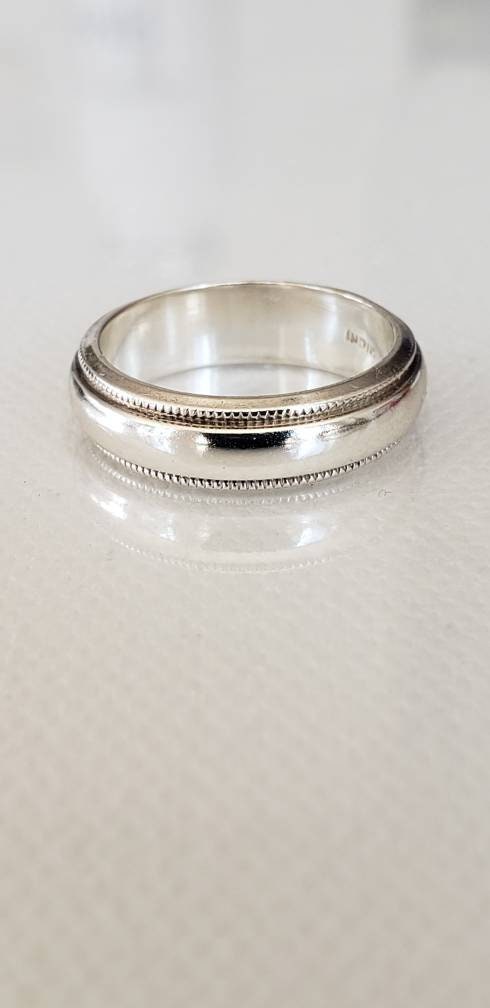 Sterling Silver Band with Millgrain Detailing