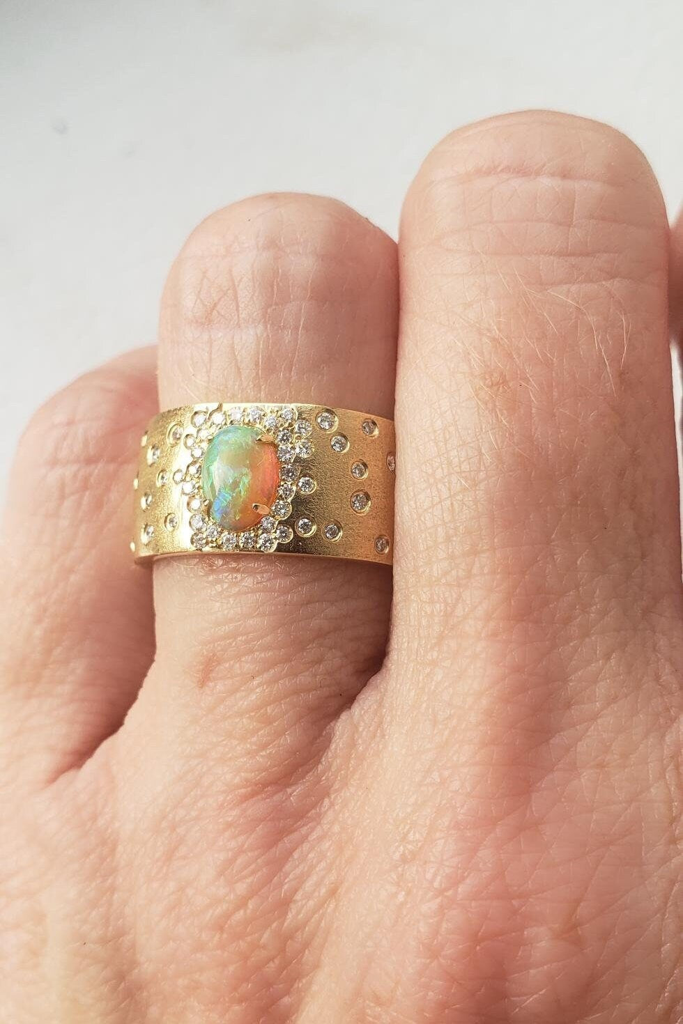 Opal and Diamond Cigar Band