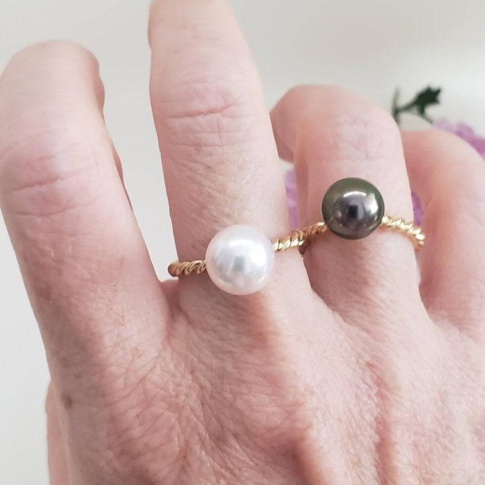 Akoya Gumball Ring