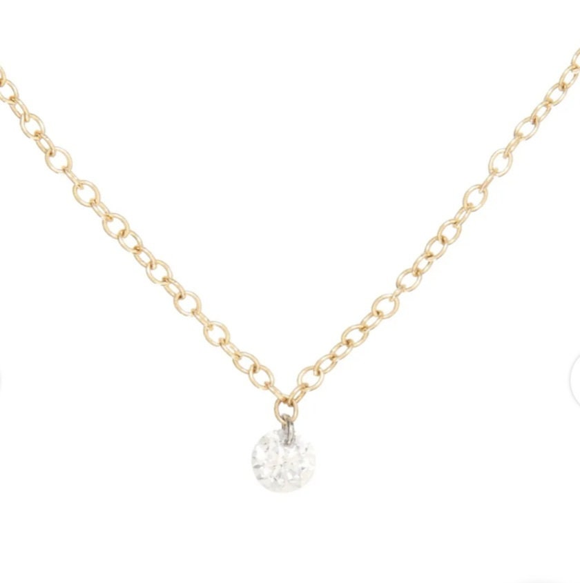 Floating diamond necklace