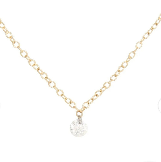 Floating diamond necklace