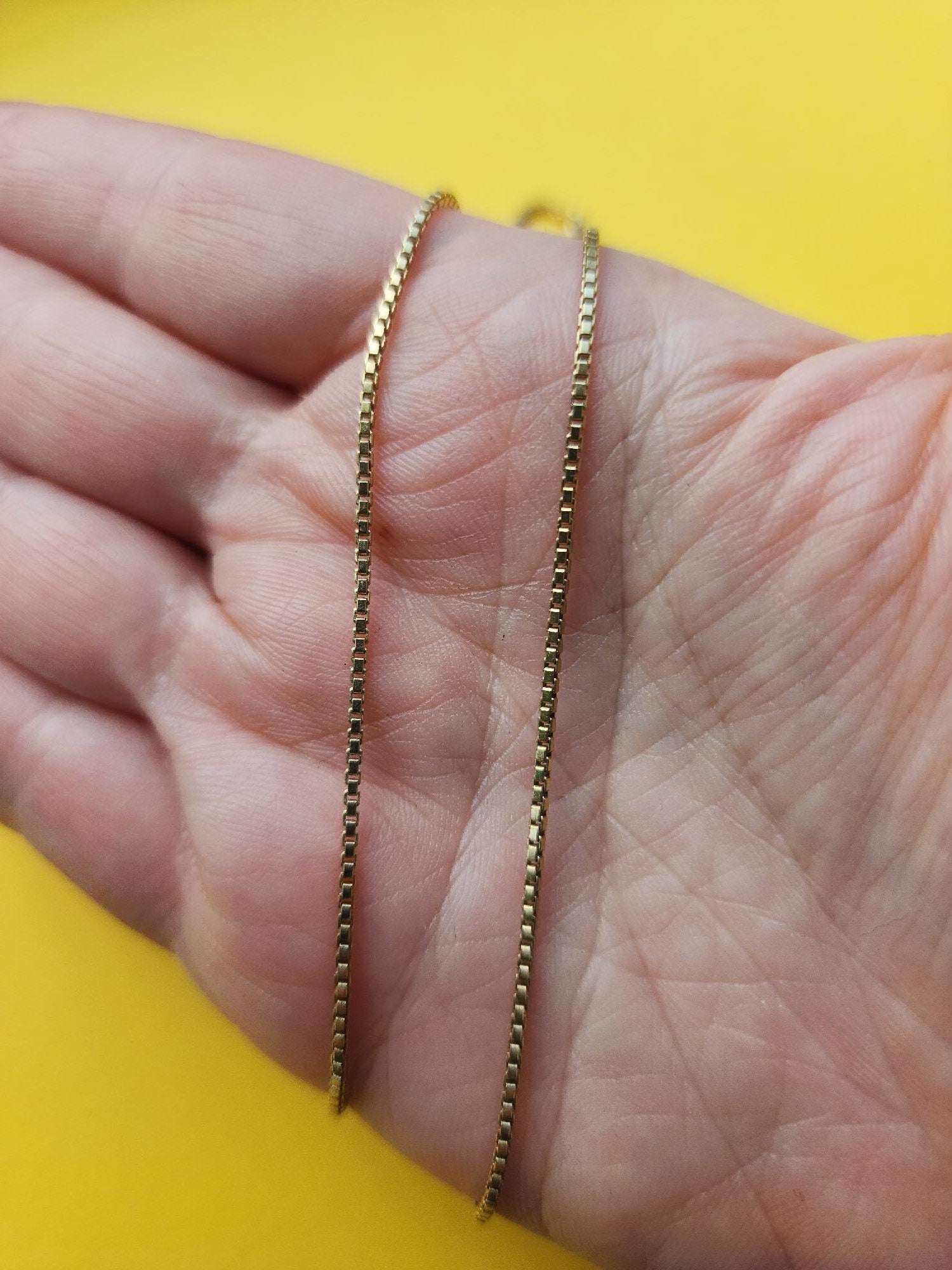 18K Yellow Gold Box Chain